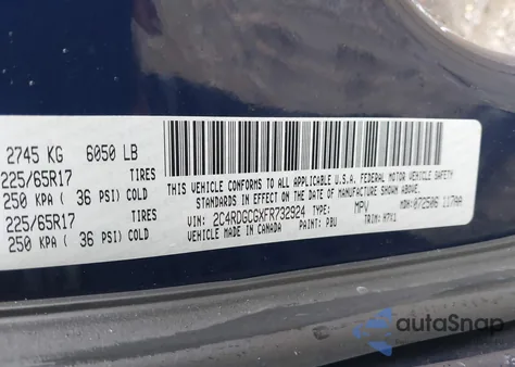 2015 Dodge Grand Caravan Sxt from USA, damaged, VIN 2C4RDGCGXFR732924